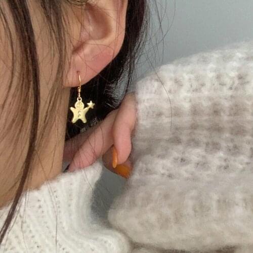 Drop Earrings Pendant Cookies Star For Women Creative Fashion Korean Vintage New Trend Student Friendship Gift Jewelry BOYULIGE