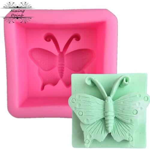 Xixing DIY beautiful butterfly shape soap mold cake decoration tool pudding sugar turning silica gel mold kitchen supplies
