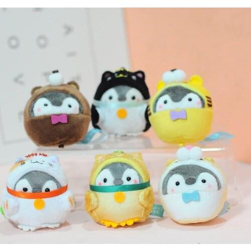 Funny Positive Energy Penguin Keychain Pendant Cute Doll Plush Toy School Bag Couple Backpack Ornaments Creative Birthday Gifts