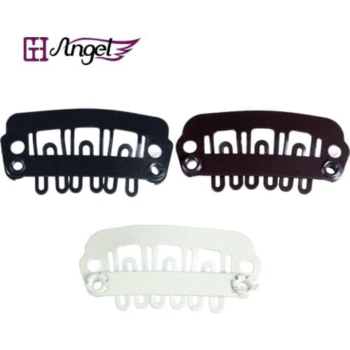 Wholesale 100pcs 24mm U Shaped Snap Clips for Clip in Human Hair Extensions Wigs Metal Clips Hair Styling Tools Accessories