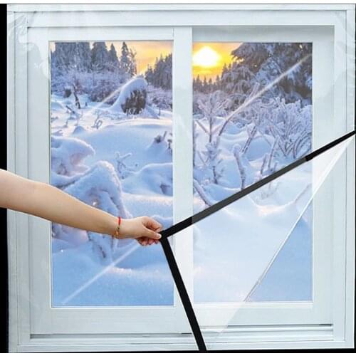 Winter Window Shrink Heat Insulation Film Indoor Windproof Warm Self-Adhesive for Energy Saving Crystal Clear Soft Glass Films