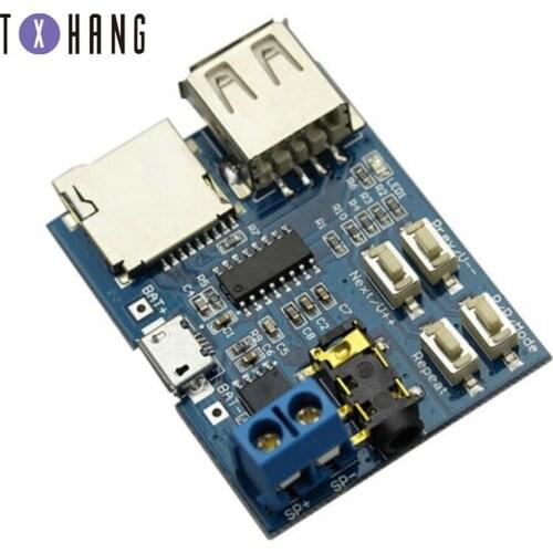 1pc MP3 Format TF Card U Disk Decoder Board Built-in Amplifier Decoding Audio Player Mp3 Module diy electronics