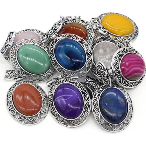 1pcs Natural Stone Charm Rose Quartzs/Stripe Agates Pendant DIY for Necklace or Jewelry Making Women Jewelry Gift Size 47x70mm