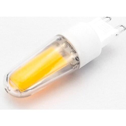 100PCS LED G9 Lamp Bulb AC 220v 5W COB Spotlight Chandelier Crystal Bulb LED Light 360 Degree 3000k 4000k 6000k Replace Halogen