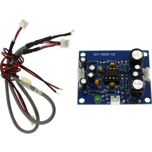5532 Preamplifier Board Amplifier 12-35V Interchangeable Single Power Front Panel DC Single Power Supply Audio Amplifier