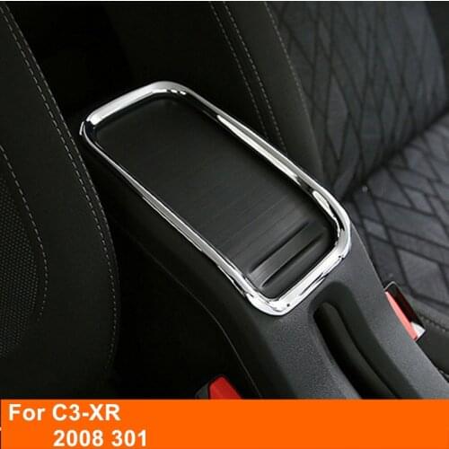 For Citroen C3-XR Elysee Peugeot 2008 301 2017 2018 Accessorie Car Interior Center Console Armrest Box Cover Frame Sticker