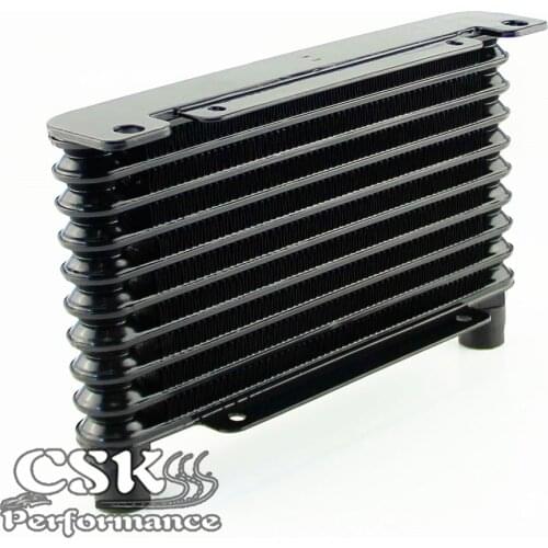 AN10 32mm Aluminum 10 Row Engine/Transmission Racing Oil Cooler Black