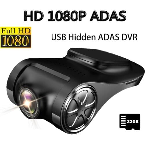 Car DVR Dash Cam FHD 1080P Hidden USB Camera Auto Video Recorder ADAS Night VIsion Parking Monitor Dashcam Registrator