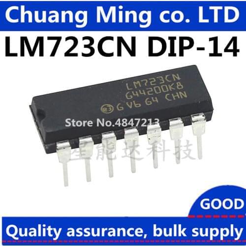 Free Shipping 50pcs/lots LM723CN LM723 723 DIP Adj. Voltage Regulator IC 2-37V 150mA New Original In Stock