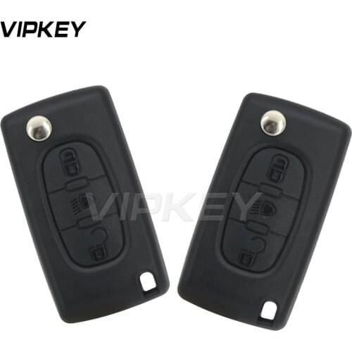 Remotekey 2pcs CE0523 key shell For Citroen C2 C3 C4 C5 C6 C8 3 Buttons Flip Remote Key Case Cover VA2 Blade key fob