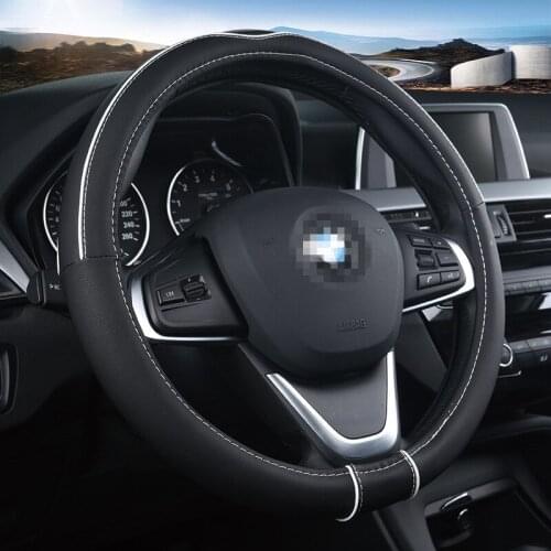 Car steering wheel cover four seasons new set of anti-skid car handle leather cover on steering for BMW Ford chevrolet peugeot
