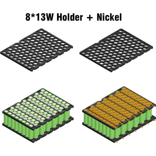13S8P 48V E-bike Li-ion battery holder + nickel strip 8P13S battery holder and nickel 48V 20Ah 13S8P 18650 battery holder nickel