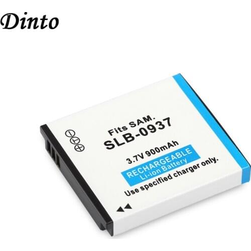 Dinto 900mAh 3.7V SLB-0937 SLB0937 SLB 0937 Rechargeable Digital Camera Battery for Samsung CL5 i8 PL10 L730 L830 NV4 NV33