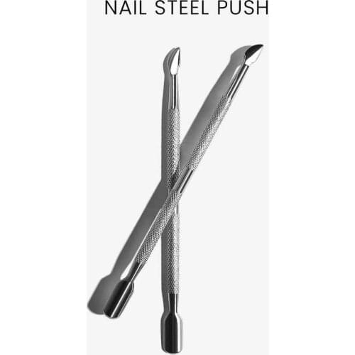 1pc Double-ended Stainless Steel Cuticle Pusher Dead Skin Push Remover Pedicure Manicure Nail Art Cleaner Care Tools 4 Types