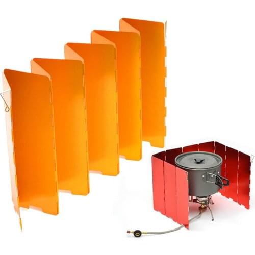 Burner Windshield Camping Gas Stove Outdoor 10 Pieces Oxidized Windshield Windscreen Screen Portable Deflector Cooker Kamp