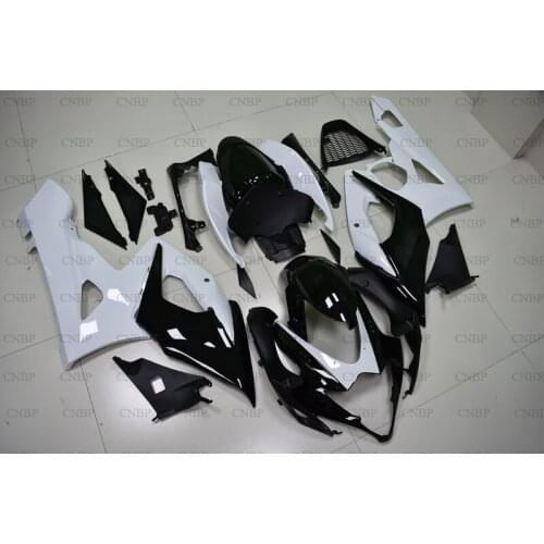 GSX-R1000 2005 - 2006 K5 Fairings GSXR 1000 06 Fairing Kits GSXR 1000 2006 Black White Abs Fairing
