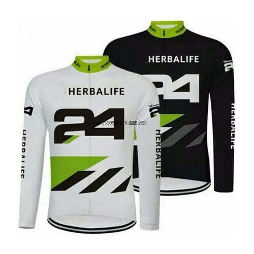 HERBALIFE 24 Cycling Jerseys Clothing Long Sleeve Sports Full Voyage Mondiale Bicycle