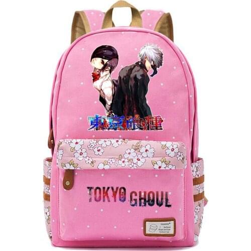 Anime Tokyo Ghoul Canvas Backpack Casual Schoolbag Packsack High Quality Teenger Mochila Unisex Student Travel Laptop Bag
