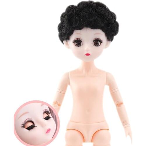 New 30cm Naked Baby BJD Doll 1/6 23 Movable Joints 4D Blink and Makeup Fashion Cute Doll Multi-joint Body Doll Toy Gift