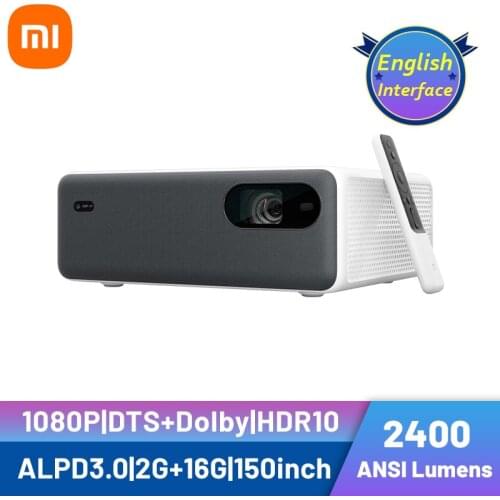 Xiaomi Mijia Laser Projector TV 150 Inch 2400ANSI Lumens ALPD 3.0 Home Theater 2G ROM+16G RAM Dolby DTS Android Wifi Projector