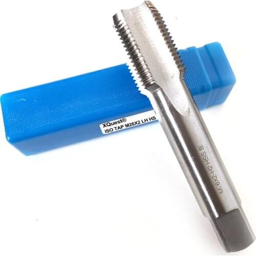 XQuest HSS Metric screw thread Plug tap M26 M26X3 M26X2 Left hand Fine screw thread taps M26X2.5 M26X1.5 M26X1.25 M26X1 M26X0.75
