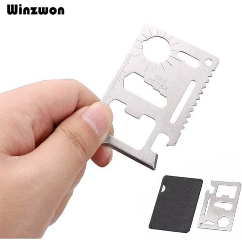 10Pc Credit Card Multifunction Pocket Hunting Knife Beer Opener Outdoor Sports Camping Hiking SOS Survival Rescue Emergency Tool