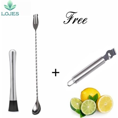 Stainless Steel Cocktail Muddler and Mixing Spoon Make Flavour Bursting +Lemon Zester Grater