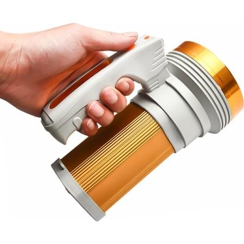 2018 New rechargeable super bright multi-function portable LED searchlight powerfull flashlight for fishing camping hunting