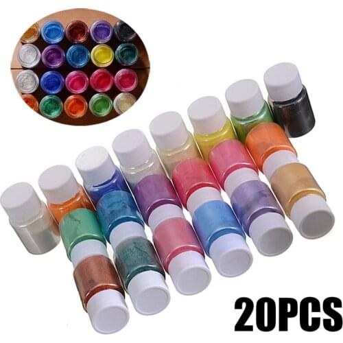 New 20 Colors Resin Epoxy Dye Pigment Powder Mica Mineral Powder For Jewelry Making Art Tool Art Supplies Pigment