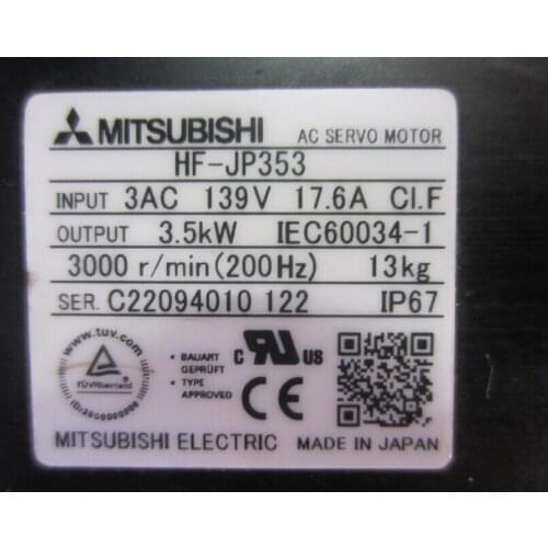 Original Japan Mitsubishi servo motor ac 3.5kw HF-JP353