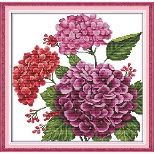 Pincushion (2) cross stitch kit flower 14ct 11ct printed fabric canvas stitching embroidery DIY handmade needlework