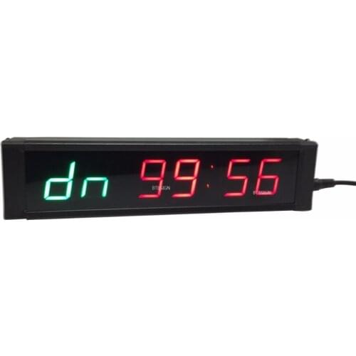 Crossfit Timer 1inch Programmable LED Interval Timer Countdown in Hours Seconds Stopwatch For Home Garage Tabata Exercise