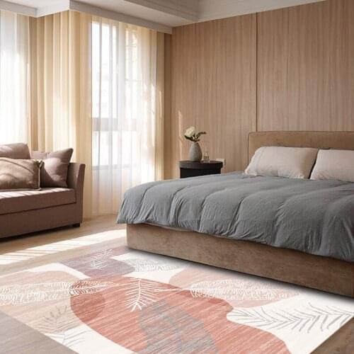 Reese Velvet Short Wool Abstract Warm Color Anti Slip Bedroom Carpets Area Rug Living Room Floor Protection Decoration Washable