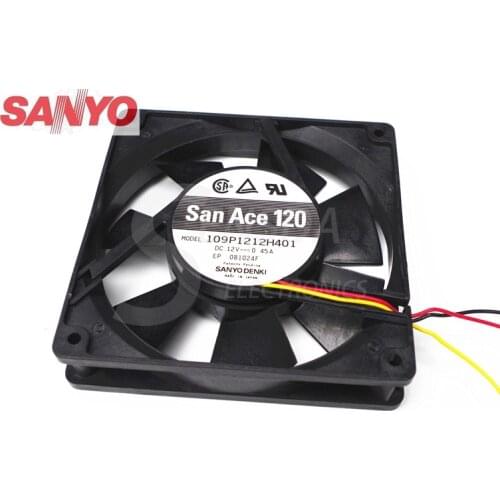For Sanyo 12025 109P1212H401 12V 0.45A For Sun Server inverter axial cooler chassic case Cooling Fans