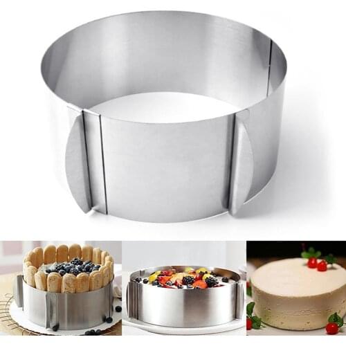 6-12inch Retractable Stainless Steel Circle Mousse Cake Ring DIY Baking Tool