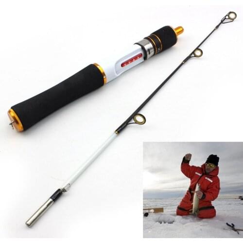 High Quality ice fishing rod carbon rod 59cm valve boat pole ice fishing rod fishing tackle set Free Shipping