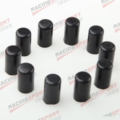 10pcs 4mm5/32" Silicone Blanking Cap Intake Vacuum Hose End Bung Plug Silicon Cap
