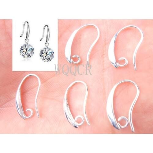10PCS Wholesale Lot 925 Silver colorJewelry Findings 925 Silver colorEarring Pinch Hooks Earwire For Crystal Pearl