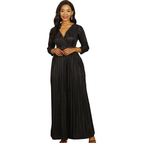 Autumn Women Fashion ClubNight Elegant Dresses Wrist Sleeve Length Gilded Pleated Swing with Sashes Chameleon Fabric Party Dress