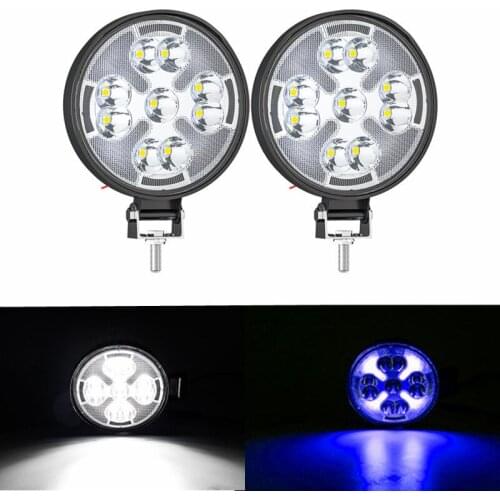 2PCS Strobe Light 63W Work Light Offroad ATV Ice LED Off Road Headlights 9V-60V Motorcycle LED Spotlights Fso Flash For Auto