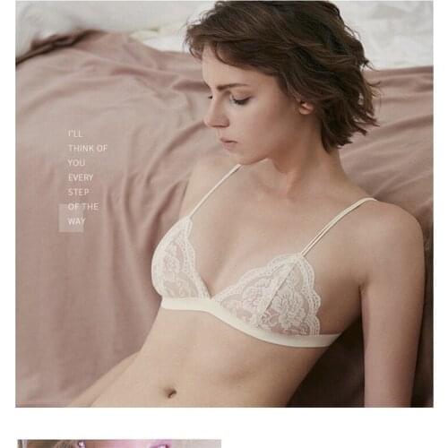 2020 Lace Bralette Transparent Bralet Sexy Crop Top Bra Unpadded Wireless Brassiere See Through Seamless Sexy Lingerie Bh