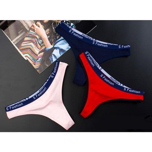 3Pcs/Set Sexy Women Lingerie Cotton Underwear Transparent Panties G String Underpants Seamless Thong Intimate Low-Rise Panty