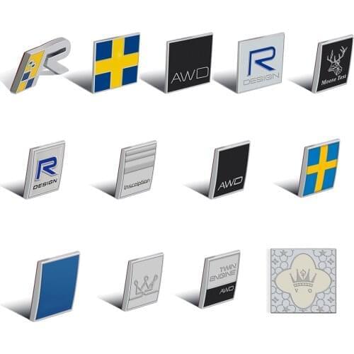 3D Metal Sticker Trunk Sticker Emblem Badge Sticker Auto for Volvo XC90 XC60 XC70 XC40 V90 V60 V40 C70 C30 S80 S90 S60 S70 D5 T8