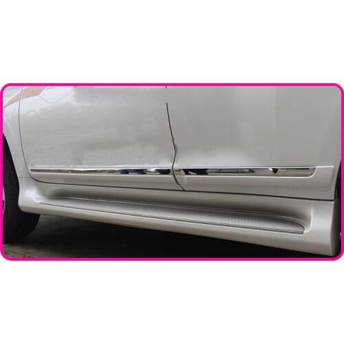 Higher star ABS chrome 4pcs car side door surface decoration bar,protection scuff trim for TOYOTA Land Cruiser Prado 2014