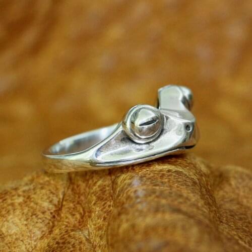 Charms Frog Ring 925 Sterling Silver Lovely Details Toad Ring TA180