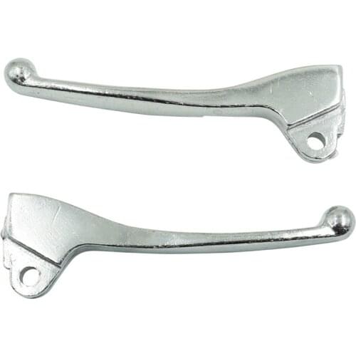 FLYPIG For Yamaha PY50 PW50 PEEWEE50 Silver FRONT/REAR BRAKE LEVERS Set Dirt Pit Bike Motorcycle ATV Quad Accessories