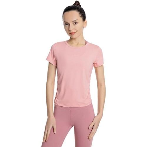 Yoga Crop Top Short Sleeve T-shirt Yoga Top Training Running Clothes Top Deportivo Mujer Camisetas