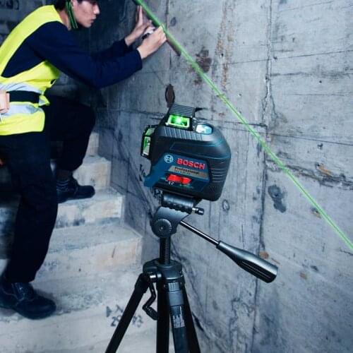 GLL3-60XG Laser Level With Toolbox Or Tripod 12-Lines Green Laser Beam Horizontal &Vertical Line Indoor Outdoor Available