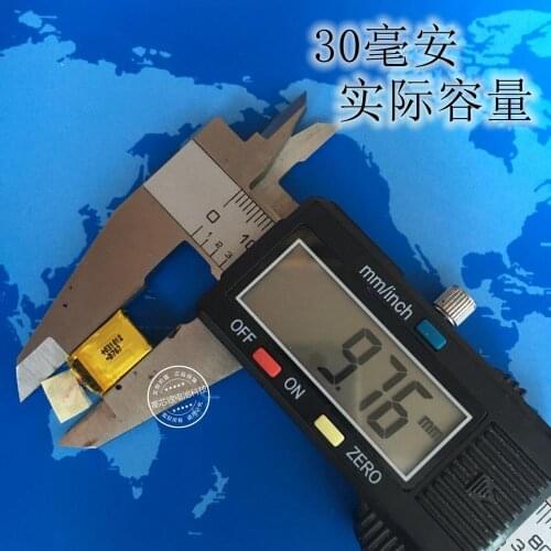 3.7V polymer lithium battery 301012 30mAh Bluetooth smart wearable toy special equipment LED Rechargeable Li-ion Cell