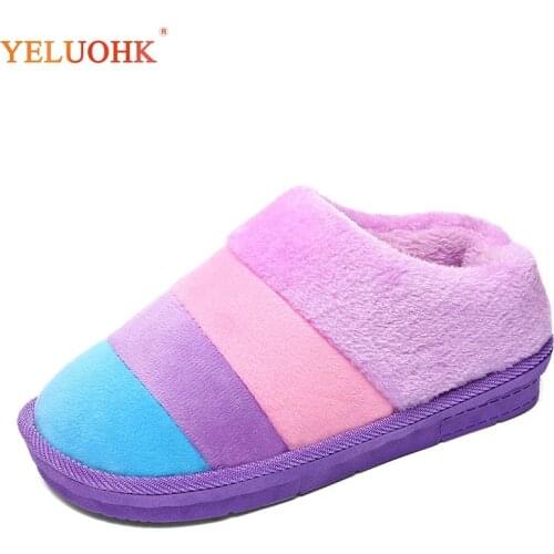Fur Slippers Home Female 2018 Indoor Shoes Home Slippers Women Plush Winter Shoes